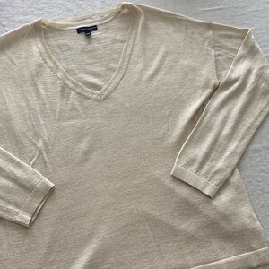 Lane Bryant | cream/gold light sweater | women’s 14/16